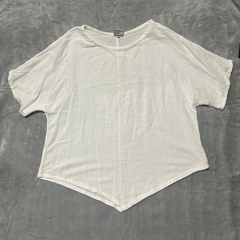 Abaca Women's Gauze Cotton Shirt Top Blouse Beach Leisure‎ - Size 2